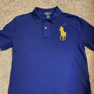 Polo Ralph Lauren Boys L 14/16 Navy blue collared shirt